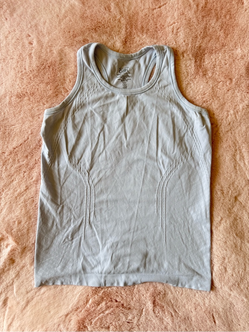 Athleta Girl Seamless Athletic Tank Light Blue Size Medium 8-10